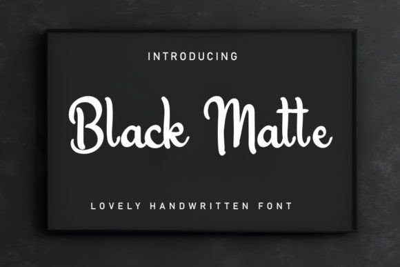 Black Matte Font: A Handwritten Typeface for Modern Brand Visuals
