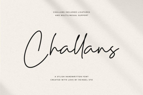 Challans Font: An Elegant Handwritten Script for Brand Design Projects