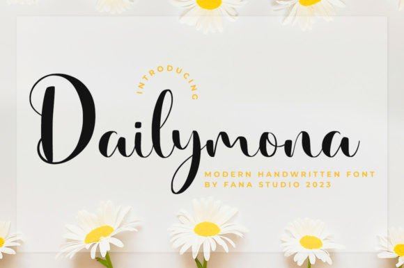 Dailymona Font: A Script Typeface for Campaign Design