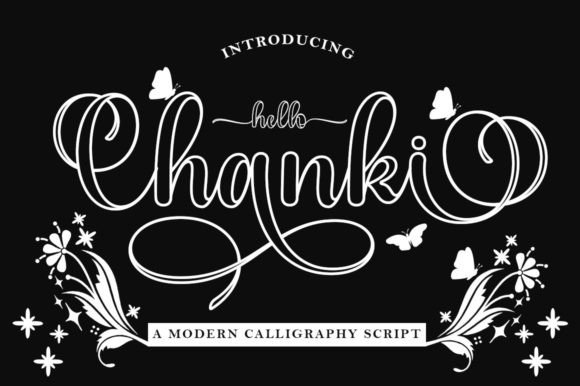 Hello Chanki Outline: A Handwritten Font for Crafters