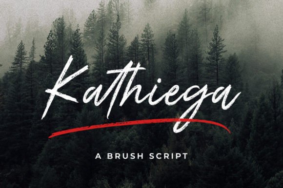 Kathiega: A Handwritten Brush Script for Calm Editorial Design