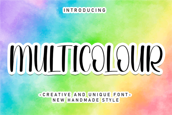 Multicolour Font: A Handwritten Typeface for Crafters and Product Creators