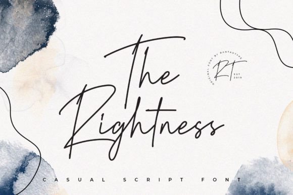 The Rightness: A Script Font with Editorial Grace